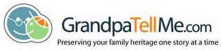 GRANDPATELLME.COM PRESERVING YOUR FAMILY HERITAGE ONE STORY AT A TIME trademark