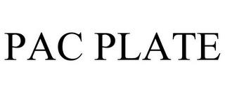 PAC PLATE trademark