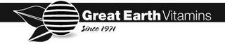 GREAT EARTH VITAMINS SINCE 1971 trademark