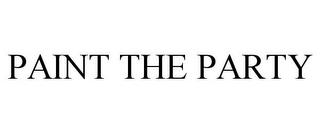 PAINT THE PARTY trademark