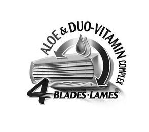 ALOE & DUO-VITAMIN COMPLEX 4 BLADES · LAMES trademark