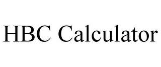 HBC CALCULATOR trademark