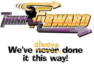 THINK FORWARD WE'VE ALWAYS DONE IT THIS WAY trademark