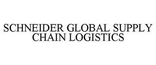 SCHNEIDER GLOBAL SUPPLY CHAIN LOGISTICS trademark