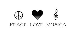 PEACE LOVE MUSICA trademark