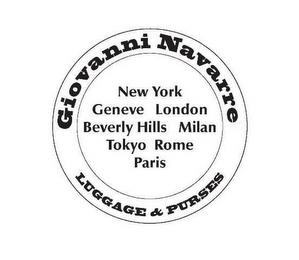 GIOVANNI NAVARRE LUGGAGE & PURSES NEW YORK GENEVE LONDON BEVERLY HILLS MILAN TOKYO ROME PARIS trademark