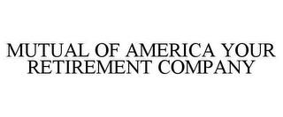 MUTUAL OF AMERICA YOUR RETIREMENT COMPANY trademark