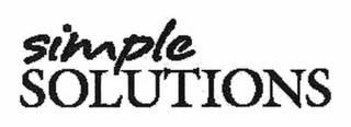 SIMPLE SOLUTIONS trademark