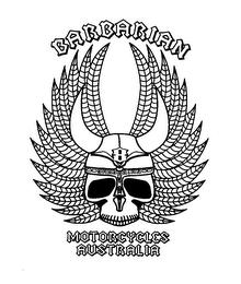 BARBARIAN MOTORCYCLES AUSTRALIA trademark