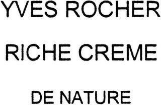 YVES ROCHER RICHE CREME DE NATURE trademark