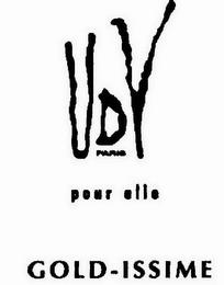 UDV PARIS POUR ELLE GOLD-ISSIME trademark