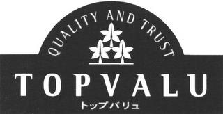 QUALITY AND TRUST TOPVALU trademark