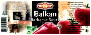 OLINESA BALKAN BARBECUE SAUCE trademark