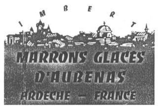 IMBERT MARRONS GLACES D'AUBENAS trademark