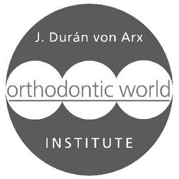 J. DURÁN VON ARX ORTHODONTIC WORLD INSTITUTE trademark