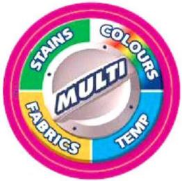 MULTI STAINS COLOURS FABRICS TEMP trademark