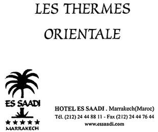 LES THERMES ORIENTALE HOTEL ES SAADI trademark