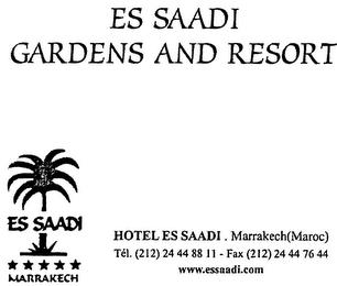 ES SAADI GARDENS AND RESORT trademark