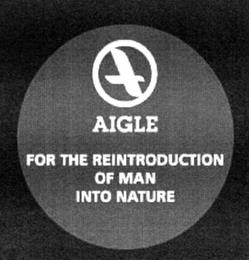 AIGLE FOR THE REINTRODUCTION OF MAN INTO NATURE trademark