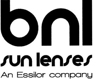 BNL SUN LENSES AN ESSILOR COMPANY trademark