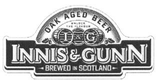 INNIS & GUNN BREWED I&G IN SCOTLAND OAK AGED BEER trademark