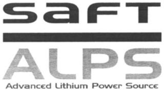 SAFT ALPS ADVANCED LITHIUM POWER SOURCE trademark