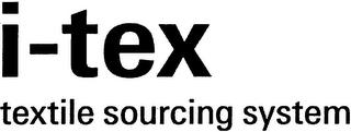 I-TEX TEXTILE SOURCING SYSTEM trademark