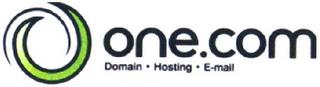 ONE.COM DOMAIN · HOSTING · E-MAIL trademark