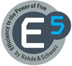 E5 EFFICIENCY TO THE POWER OF FIVE BY ROHDE & SCHWARZ trademark