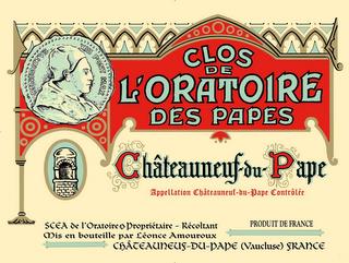 CLOS DE L'ORATOIRE DES PAPES CHÂTEAUNEUF-DU-PAPE APPELLATION CHÂTEAUNEUF-DU-PAPE CONTRÔLÊE PRODUIT DE FRANCE MIS EN BOUTEILLE PAR LEONCE AMOUROUX trademark