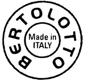 BERTOLO MADE IN ITALY trademark