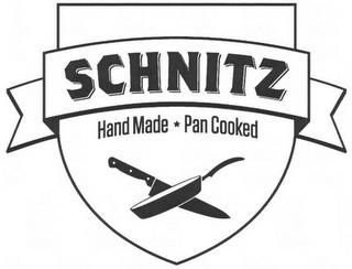 SCHNITZ HAND MADE PAN COOKED trademark