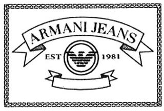 ARMANI JEANS EST 1981 trademark