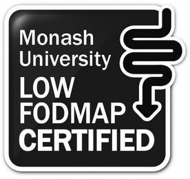 MONASH UNIVERSITY LOW FODMAP CERTIFIED trademark