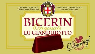 BICERIN ORIGINALE DI GIANDUJOTTO VINCENZI DAL 1930 LIQUORE DI ANTICA TRADIZIONE SABAUDA DALLA RICETTA ORIGINALE DI CASA VINCENZI trademark