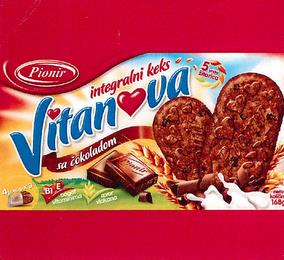 PIONIR INTEGRALNI KEKS VITANOVA SA COKOLADOM trademark