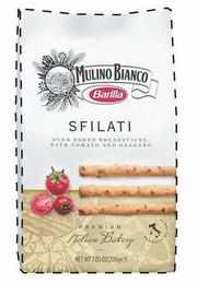 MULINO BIANCO BARILLA SFILATI OVEN BAKED BREADSTICKS WITH TOMATO AND OREGANO PREMIUM ITALIAN BAKERY PRODUCT OF ITALY trademark