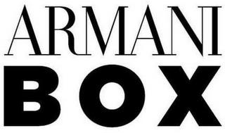 ARMANI BOX trademark