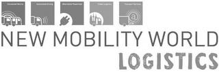 NEW MOBILITY WORLD LOGISTICS CONNECTED VEHICLE AUTOMATED DRIVING ALTERNATIVE POWERTRAIN URBAN LOGISTICS TRANSPORT SERVICES @ trademark