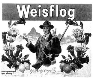 WEISFLOG, G. WEISFLOG, NACH ORIGINALREZEPTUR VON G. WEISFLOG trademark