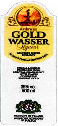 AMBROSJA GOLD WASSER LIQUEUR GDANSKI LIKIER ZIOLOWY ZDOBIONY PLATKAMI CZYSTEGO ZLOTA trademark