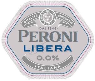 QUALITÀ SUPERIORE DAL 1846 BIRRA PERONI ROMA LIBERA ITALIA 0.0% ITALIANA trademark