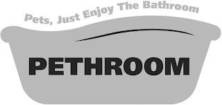 PETHROOM PETS, JUST ENJOY THE BATHROOM trademark