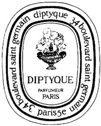 DIPTYQUE PARFUMEUR PARIS DIPTYQUE 34 BOULEVARD SAINT GERMAIN PARIS 5E trademark