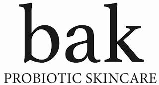 BAK PROBIOTIC SKINCARE trademark