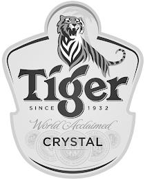 TIGER SINCE 1932 WORLD ACCLAIMED CRYSTAL trademark