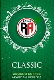 RA ROYAL ARMENIA CLASSIC GROUND COFFEE ARABICA & ROBUSTA trademark