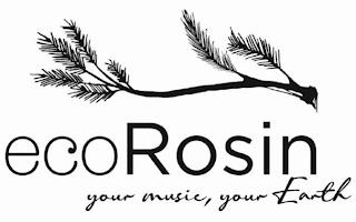 ECO ROSIN YOUR MUSIC, YOUR EARTH trademark