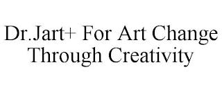 DR.JART+ FOR ART CHANGE THROUGH CREATIVITY trademark