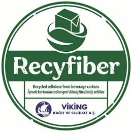 RECYFIBER VIKING KAGIT VE SELÜLOZ A. S. RECYCLED CELLULOSE FROM BEVERAGE CARTONS IÇECEK KARTONLARINDAN GERI DÖNÜSTÜRÜLMÜS SELÜLOZ trademark